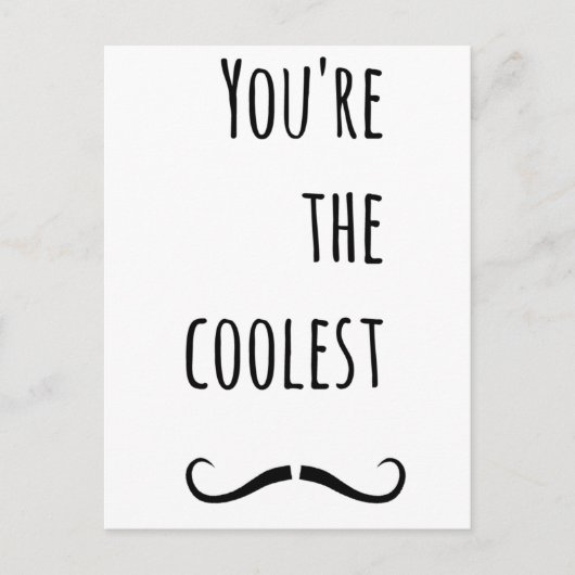 Carte Postale Votre Moustache la plus froide (Devant)