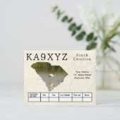 Carte Postale Votre photo Carolina Sud Formé Découpe QSL personn (Debout devant)