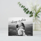Carte Postale Votre photo + Changement de plan Reporté Mariage (Debout devant)