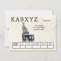 Votre photo Idaho découpe QSL personnalisé