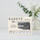 Carte Postale Votre photo Oklahoma en forme découpe QSL personna (Debout devant)