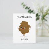 Carte Postale votre raisin je souris (Debout devant)