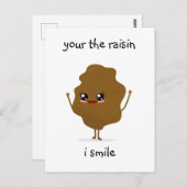 Carte Postale votre raisin je souris (Devant / Derrière)