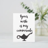 Carte Postale Votre souhait est ma commande (Debout devant)