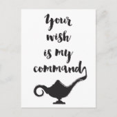 Carte Postale Votre souhait est ma commande (Devant)