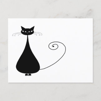 Carte Postale Votre texte - Black Cat Caractère Pose 7 Poster