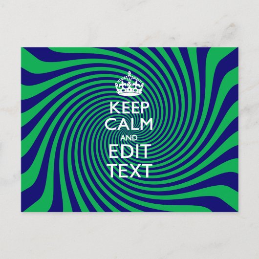 Carte Postale Votre texte Conserver le calme sur un graphique to (Devant)