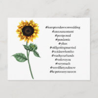 Votre Top 12 Hashtags Mariage reporté Sunflower