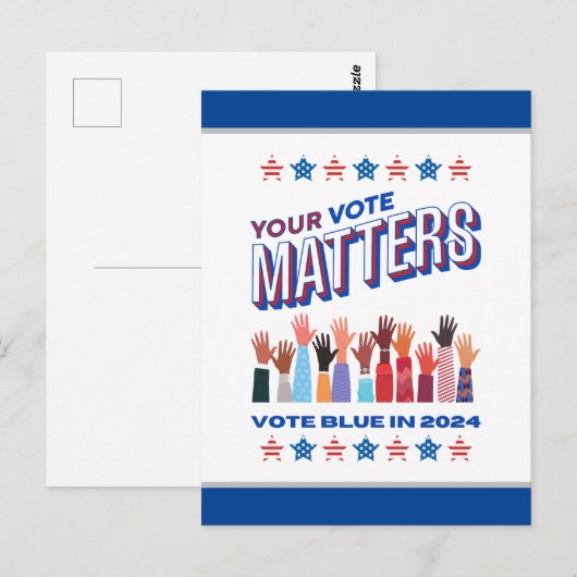 Carte Postale Votre vote compte l'élection de 2024 (Devant / Derrière)