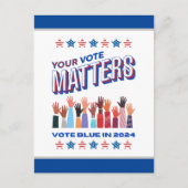 Carte Postale Votre vote compte l'élection de 2024 (Devant)