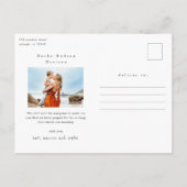 Carte Postale voulu choisi aimé adopté Minimal Photo Adoption (Dos)