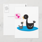 Carte Postale vous aimer bébé cygne (Devant / Derrière)