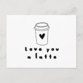 Carte Postale vous aimer un latte (Devant)