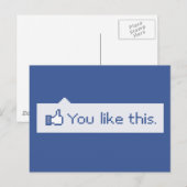 Carte Postale Vous Aimez Ce Facebook Drôle (Devant / Derrière)