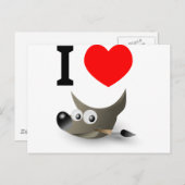 Carte Postale Vous aimez GIMP ? Montre-le ! (Devant / Derrière)