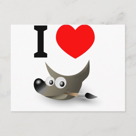 Carte Postale Vous aimez GIMP ? Montre-le ! (Devant)