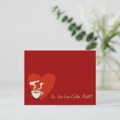 Carte Postale Vous Aimez Le Café, N'Est-Ce Pas ? (Debout devant)