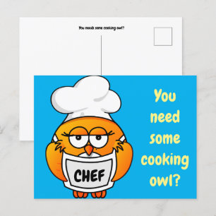 Carte Postale Vous avez besoin d'un chouette de cuisine ?