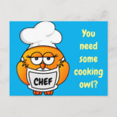 Carte Postale Vous avez besoin d'un chouette de cuisine ? (Devant)
