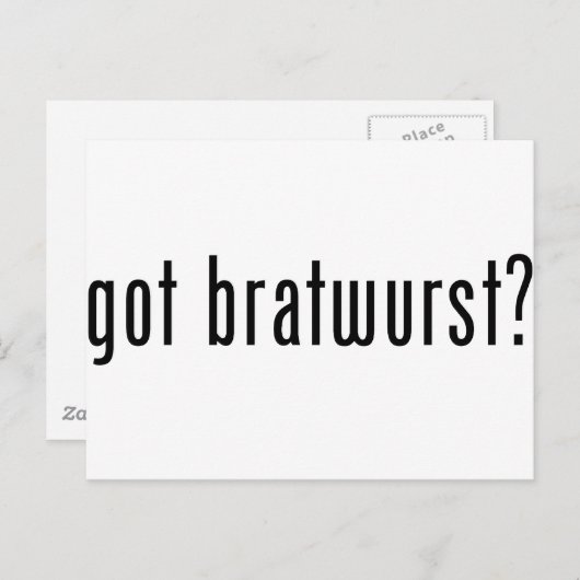 Carte Postale vous avez bratwurst ? (Devant / Derrière)
