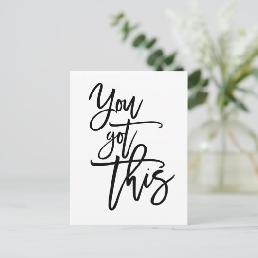 Carte Postale Vous Avez Ce Citation Motivationnelle Script Noir (Debout devant)