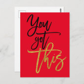 Carte Postale Vous Avez Ce Devis Motivationnel Rouge (Devant / Derrière)