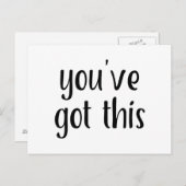 Carte Postale Vous avez ceci : Inspirant, Simple Pep-Talk, 2 (Devant / Derrière)