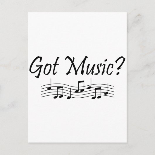Carte Postale Vous avez de la musique ? (Notes 1) (Devant)