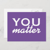 Carte Postale Vous avez de l'importance - la motivation violette (Devant / Derrière)