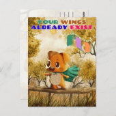 Carte Postale Vous Avez Des Ailes Juste Voler Un Petit Chien Ins (Devant / Derrière)