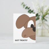 Carte Postale Vous avez des cures ? Curieux chien (Debout devant)