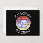 Carte Postale Vous avez des questions axolotales (Devant / Derrière)
