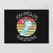 Carte Postale Vous avez des questions axolotales (Devant)