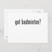 Carte Postale vous avez du badminton ? (Devant / Derrière)