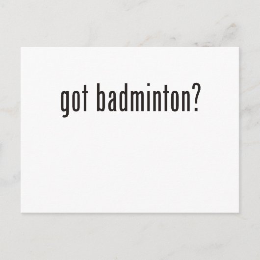 Carte Postale vous avez du badminton ? (Devant)