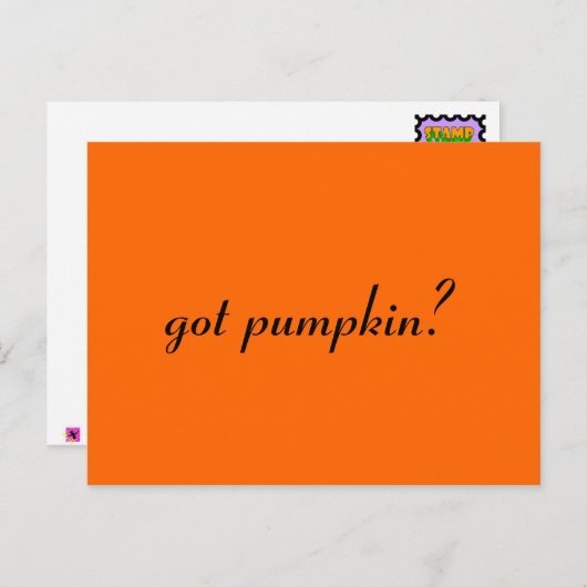 Carte Postale vous avez du citrouille ? (Devant / Derrière)