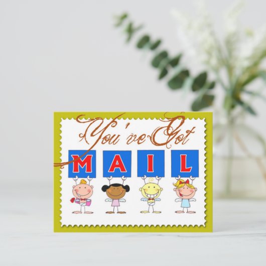 Carte Postale Vous avez du courrier ! (Debout devant)