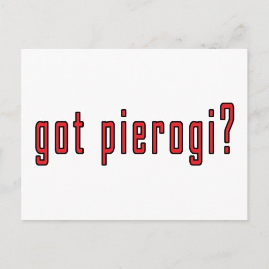 Carte Postale vous avez du pierogi ? (Devant)