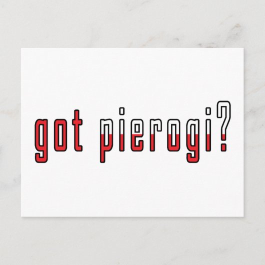 Carte Postale vous avez du pierogi ? Drapeau (Devant)