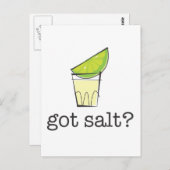 Carte Postale Vous avez du sel ? Tequila prise avec de la chaux (Devant / Derrière)