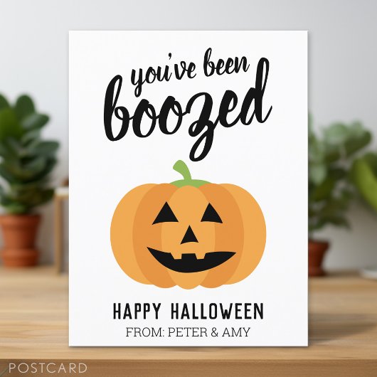 Carte Postale Vous avez été boosté - Citrouille Halloween Party