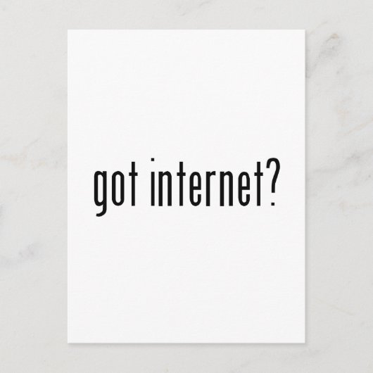 Carte Postale vous avez internet ? (Devant)