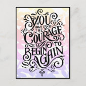 Carte Postale Vous avez le courage de recommencer (Devant)