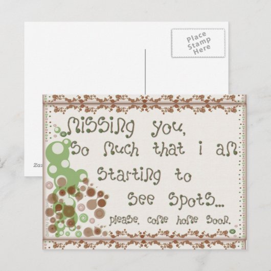 Carte Postale Vous avez manqué (Devant / Derrière)