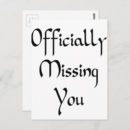 Carte Postale Vous avez manqué (Devant / Derrière)