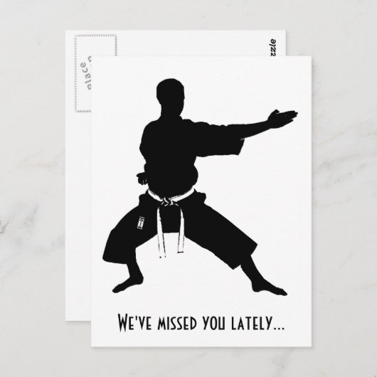 Carte Postale Vous avez manqué ces derniers temps Karate Postcar (Devant / Derrière)