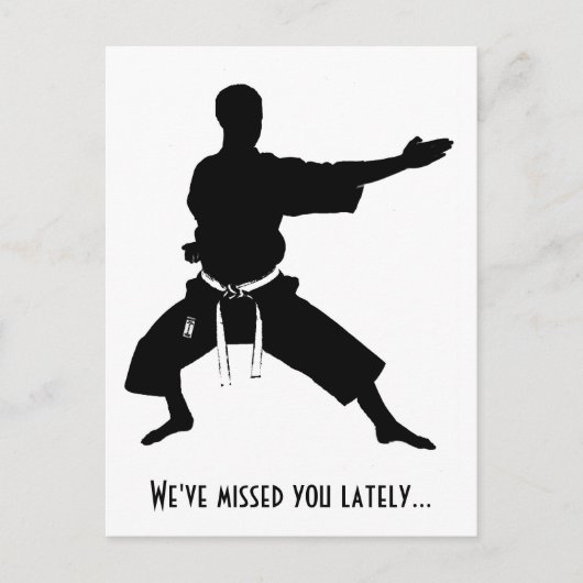 Carte Postale Vous avez manqué ces derniers temps Karate Postcar (Devant)