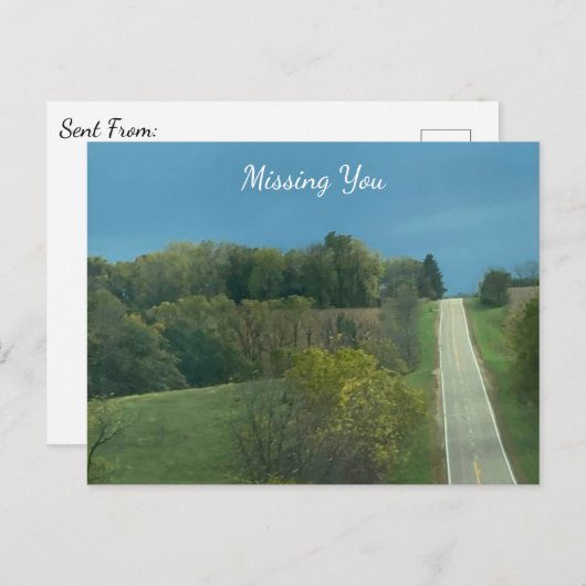 Carte Postale Vous avez manqué | Long Winding Road (Devant / Derrière)