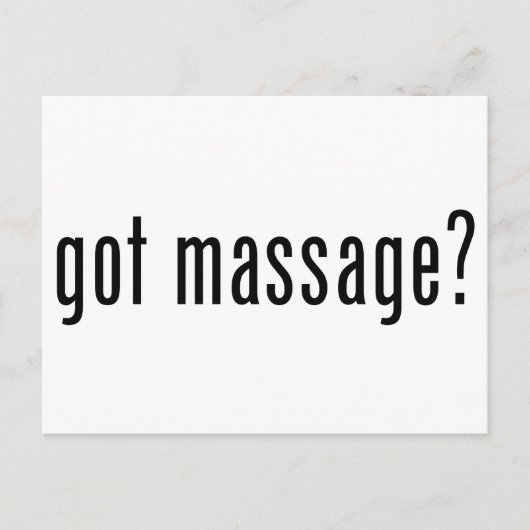 Carte Postale Vous avez reçu un massage ? (Devant)