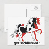 Carte Postale Vous avez Saddlebred ? (Devant / Derrière)
